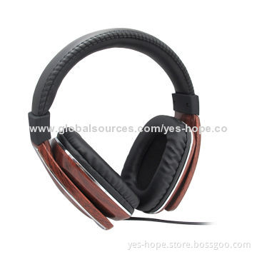Full size real wood headphone from china headphone factory